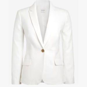 J Crew Suiting Collection White Blazer - Size 6